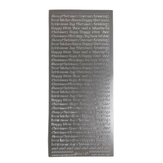 Mini Christmas Greetings Stickers Silver #PC362S