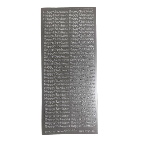 68 Happy Christmas Stickers Silver #PC361S