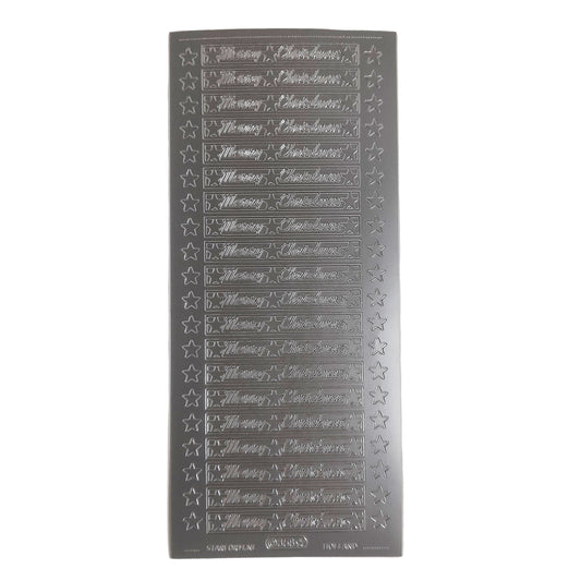 Merry Christmas Titles Stickers Silver #PC358S
