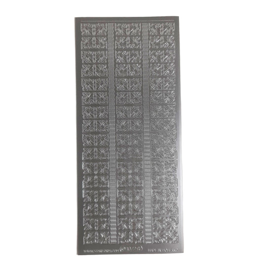 72 Corners & Lines Stickers Silver #PC1072S
