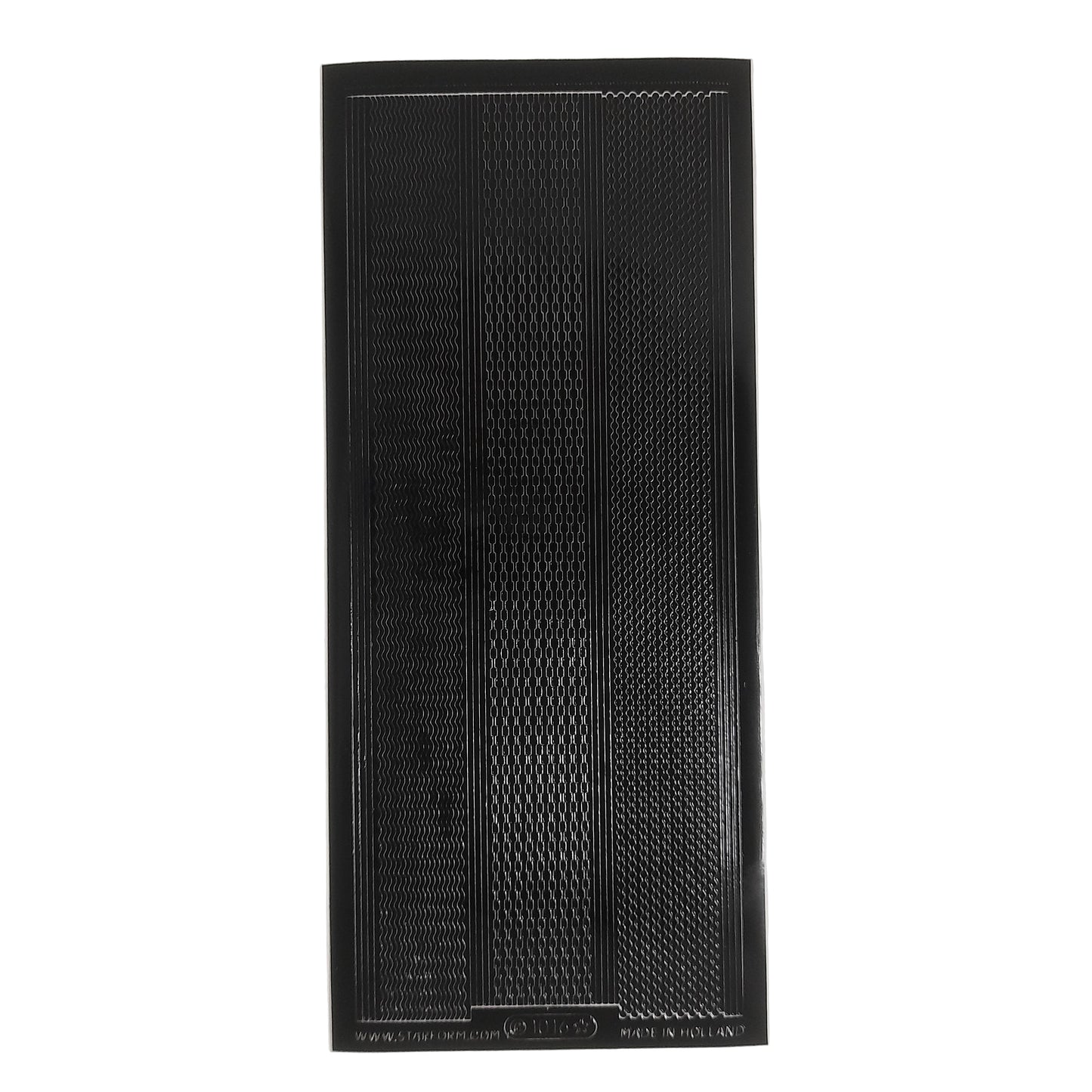 Lines Fine Asst Stickers Black #PC1016BK