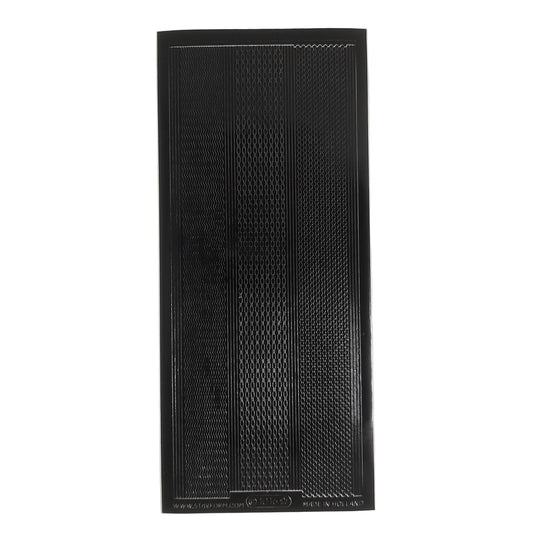Lines Fine Asst Stickers Black #PC1016BK