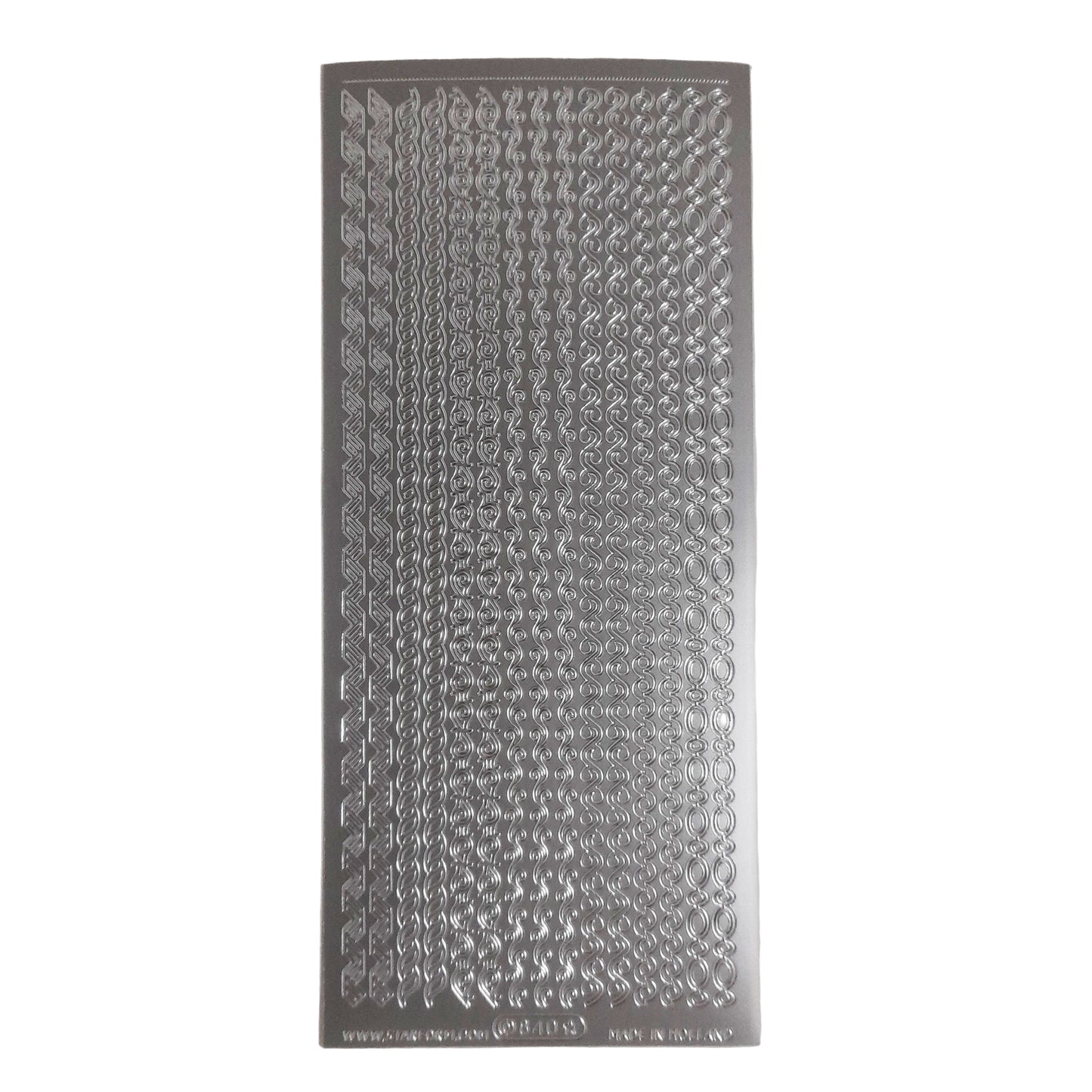 Borders Links Asst Stickers Silver #PC840S