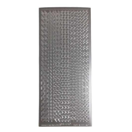 Borders Links Asst Stickers Silver #PC840S