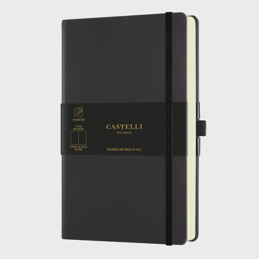 Castelli Milano Notebook Aquarella Black Sepia A5