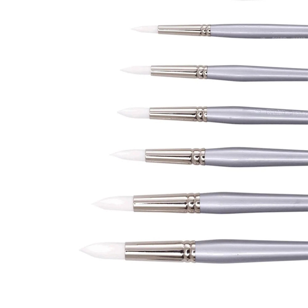 Jasart White Synthetic Brush Round #1