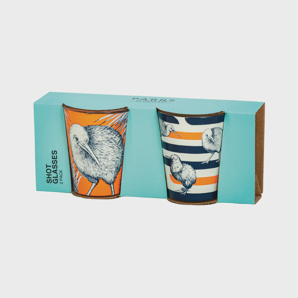Shot Glass Kiwi Stripe Set of 2