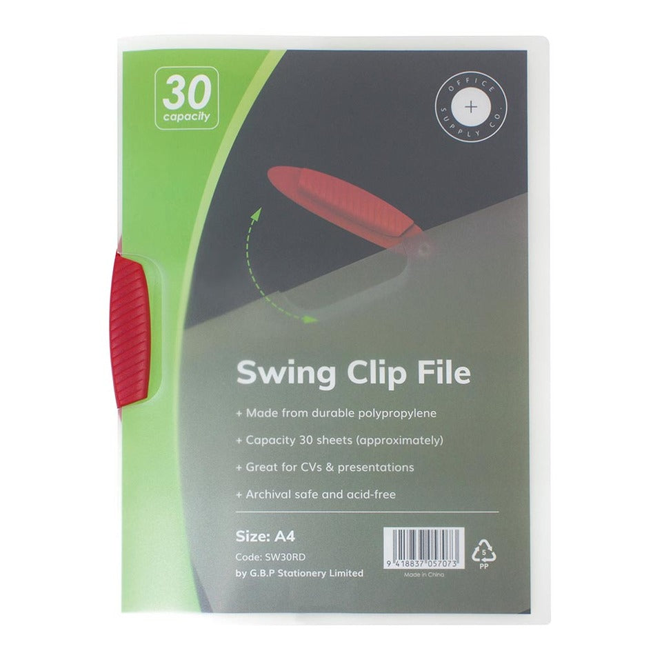 Osc Report Cover Swing Cover A4 Red