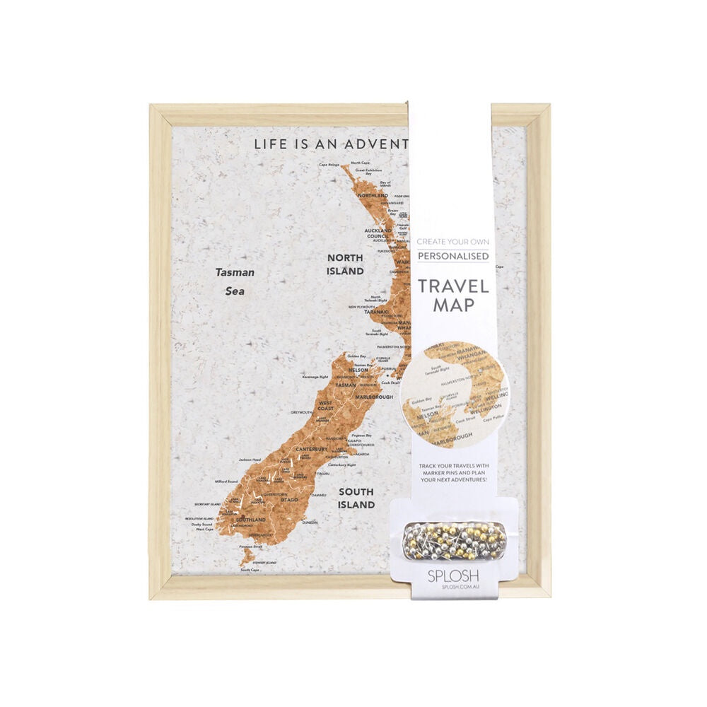 Travel Board NZ Desk Map
