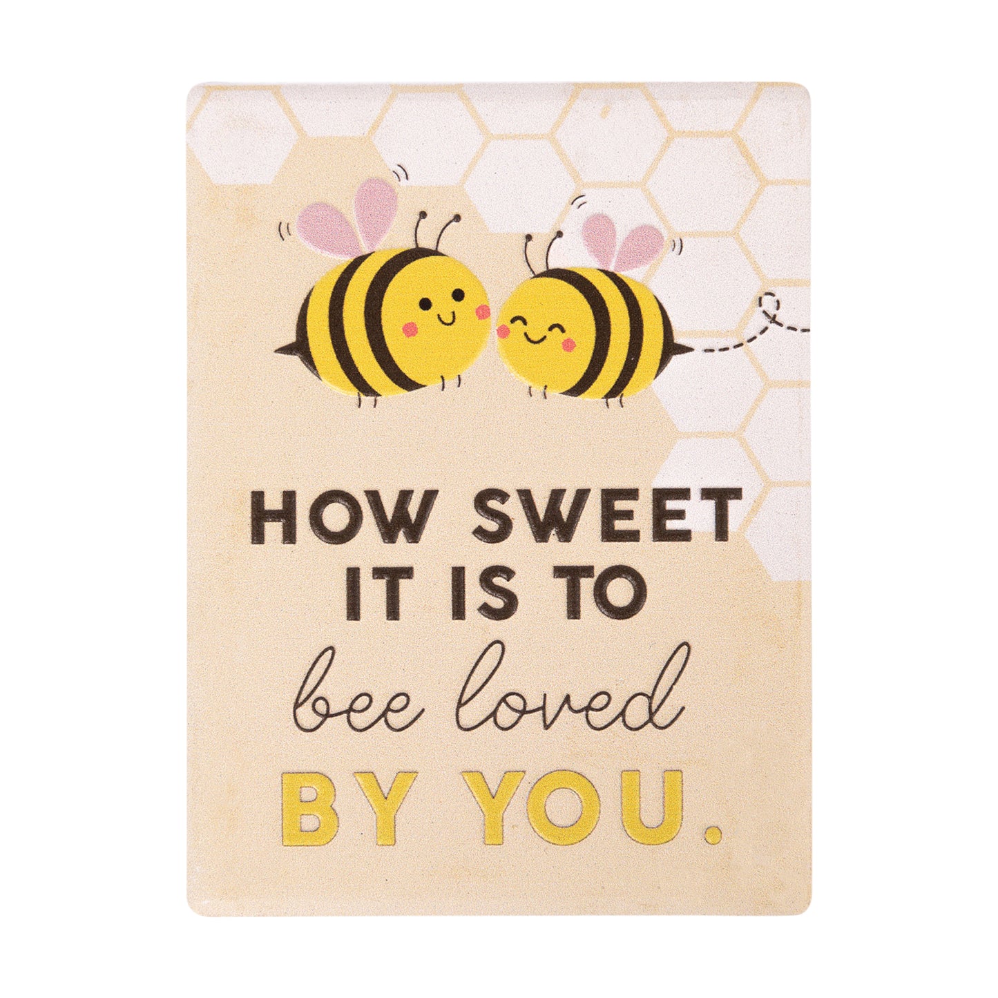 Valentines Bee Ceramic Magnet