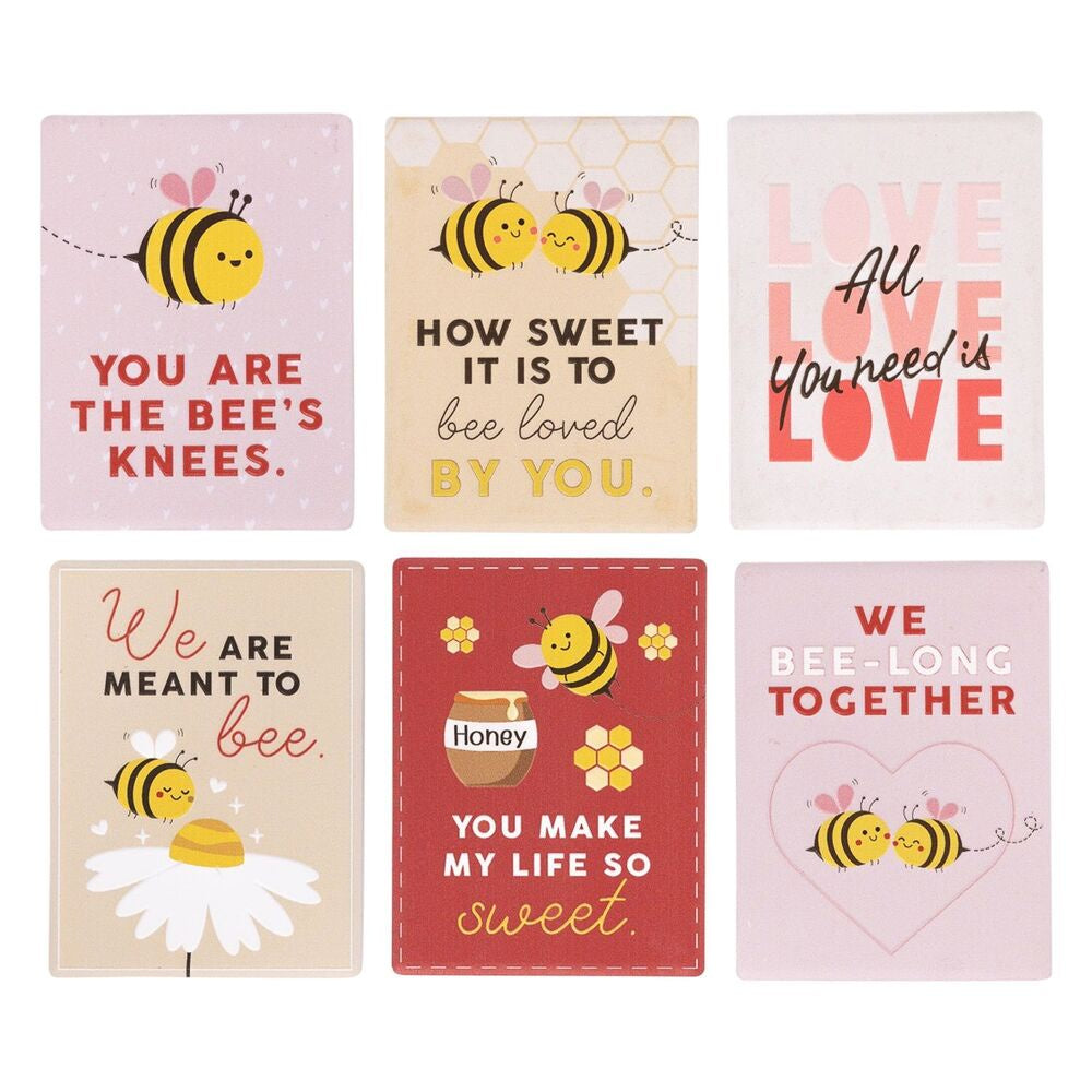 Valentines Bee Ceramic Magnet