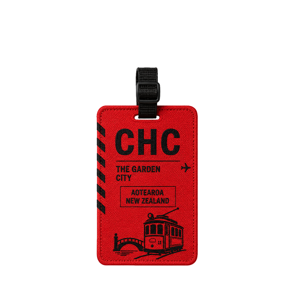 Woven Luggage Tag: Christchurch