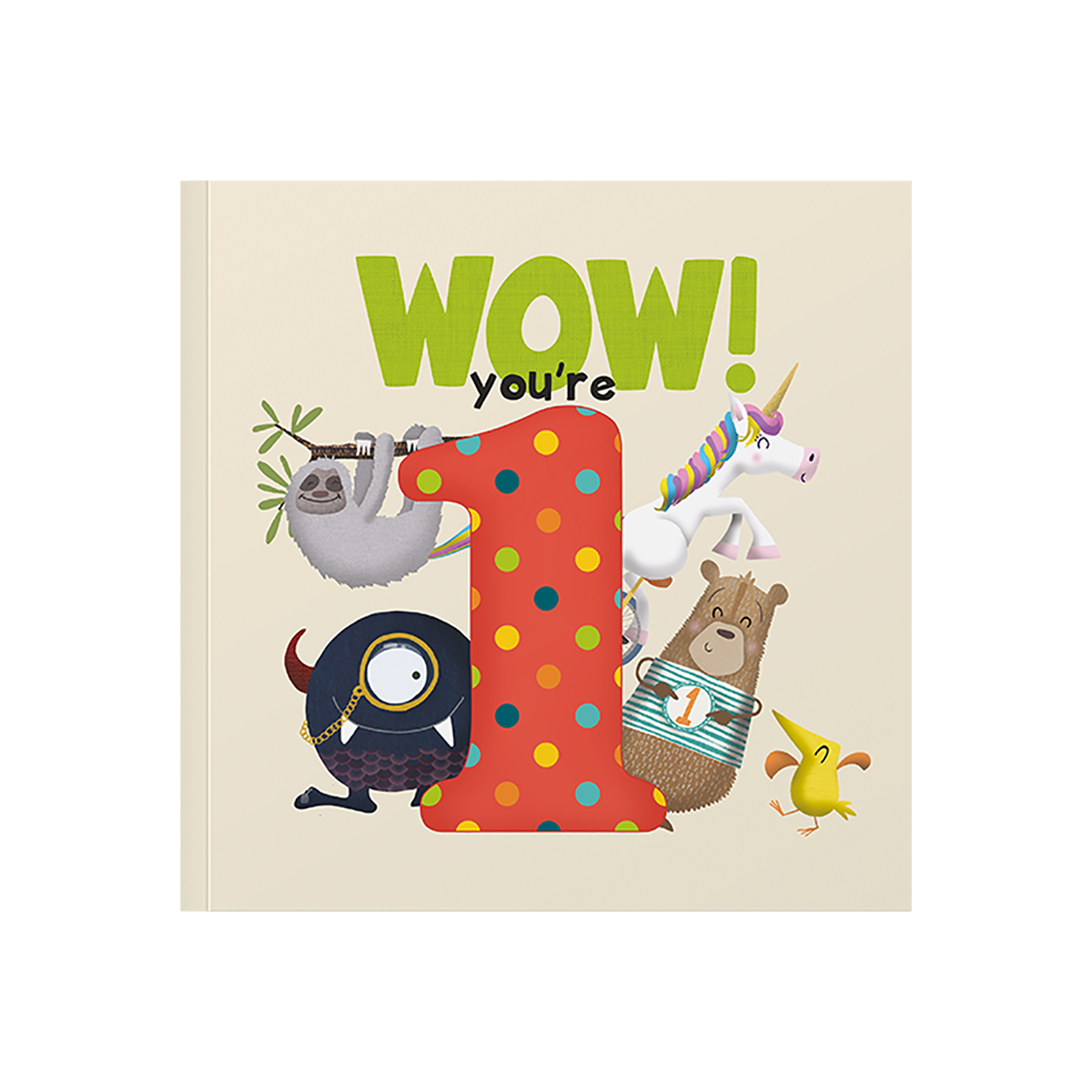 WOW! You're 1 Birthday Card Book