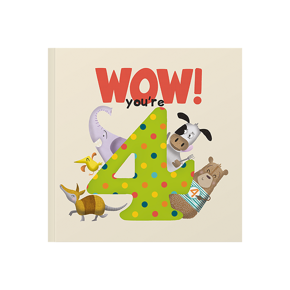 WOW! You're 4 Birthday Card Book