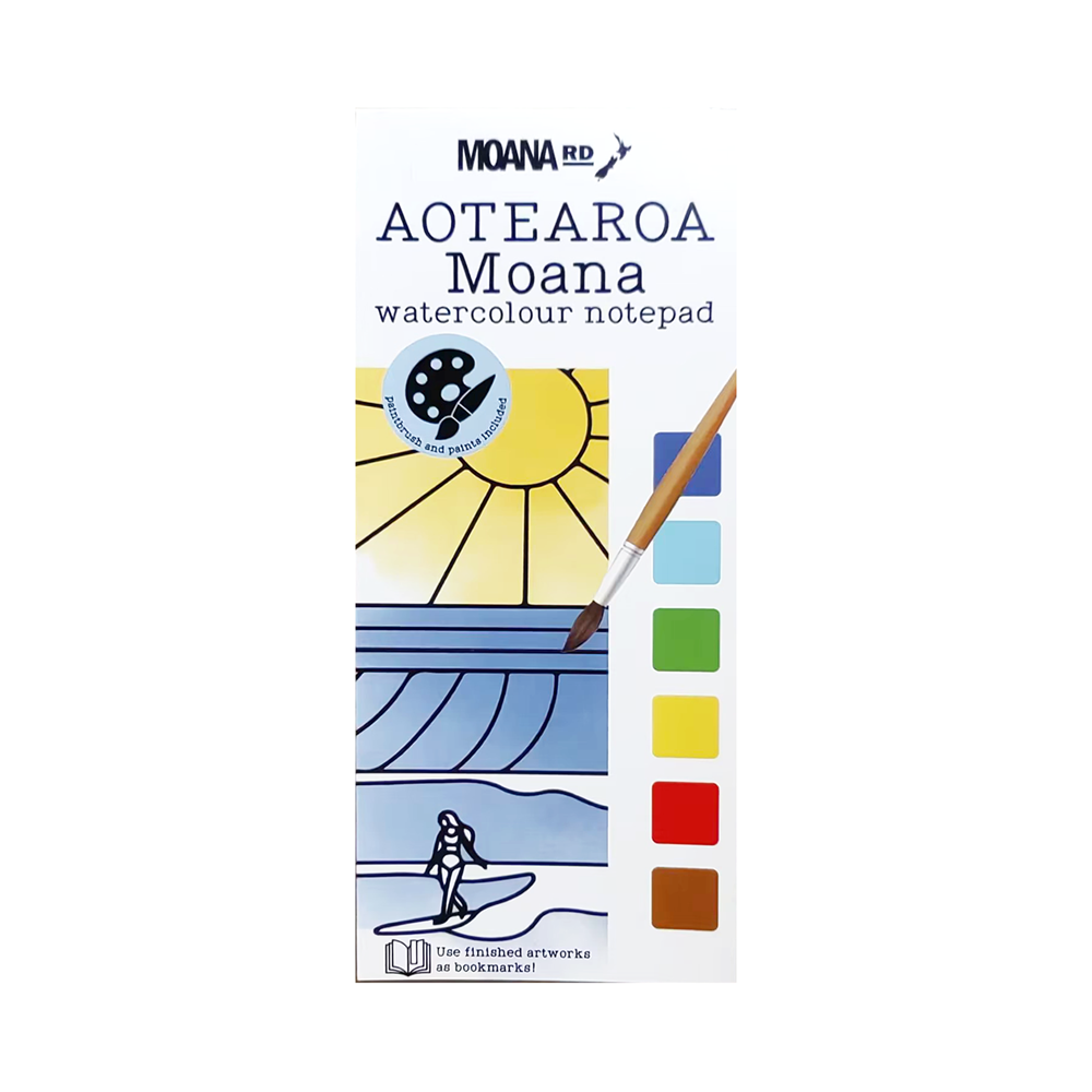 NZ Watercolour Notepad with Brush - Moana Rd