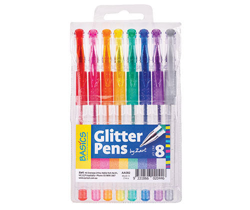 Zart Glitter Pens 8 Pk