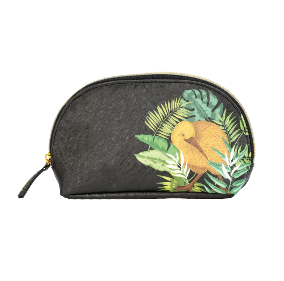 Cosmetic Bag PU Kiwi Tropics Black