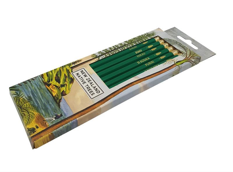 Wolfkamp & Stone: Pencils 6 Pack- NZ Native Trees
