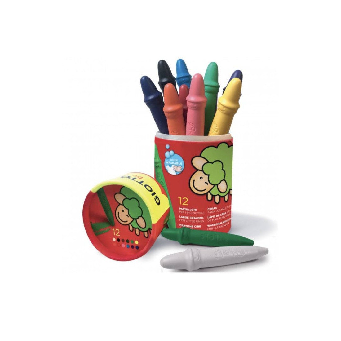 Giotto Be-Be Large Crayon Pot 12 pce
