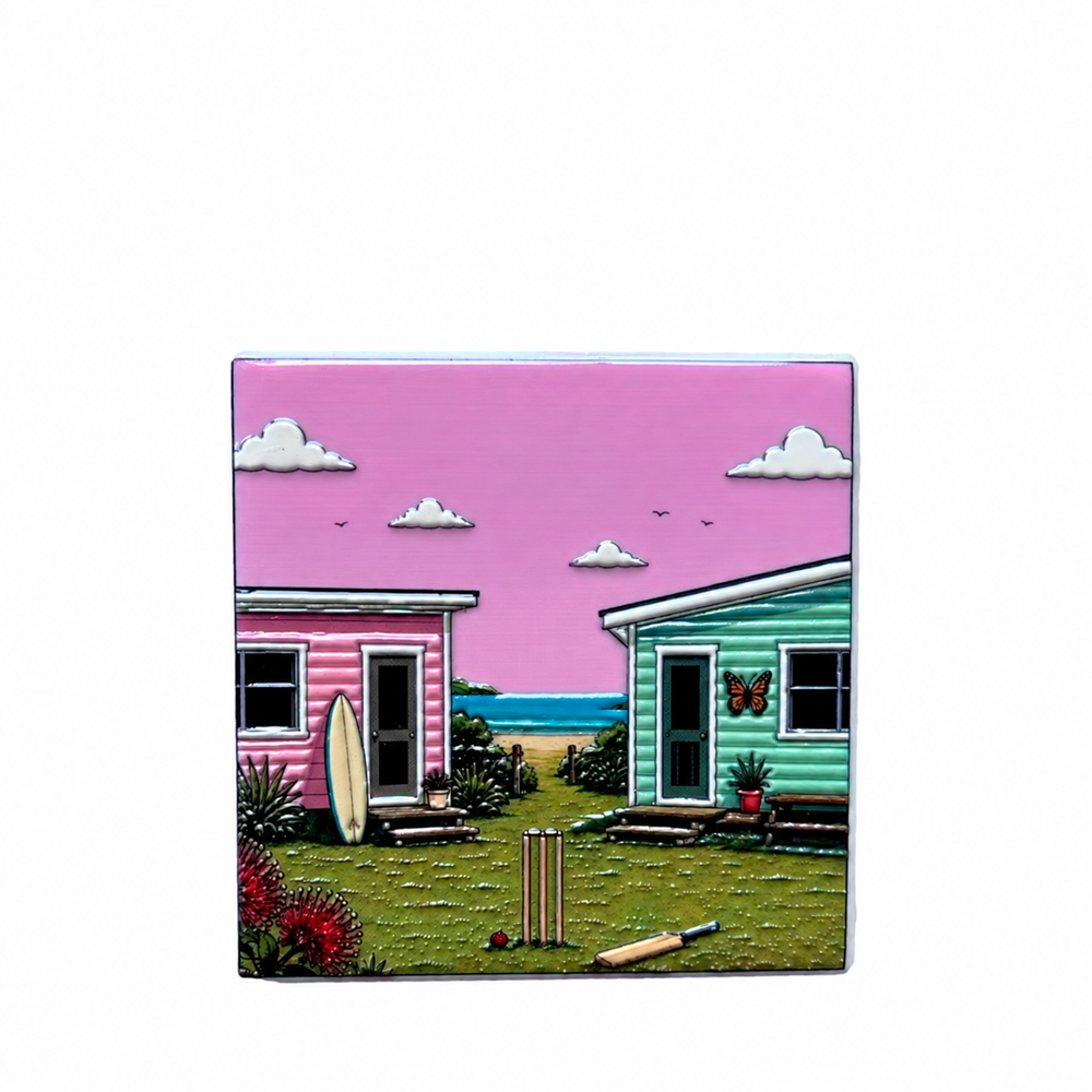 NZ Ceramic Coaster: Kiwi Summer