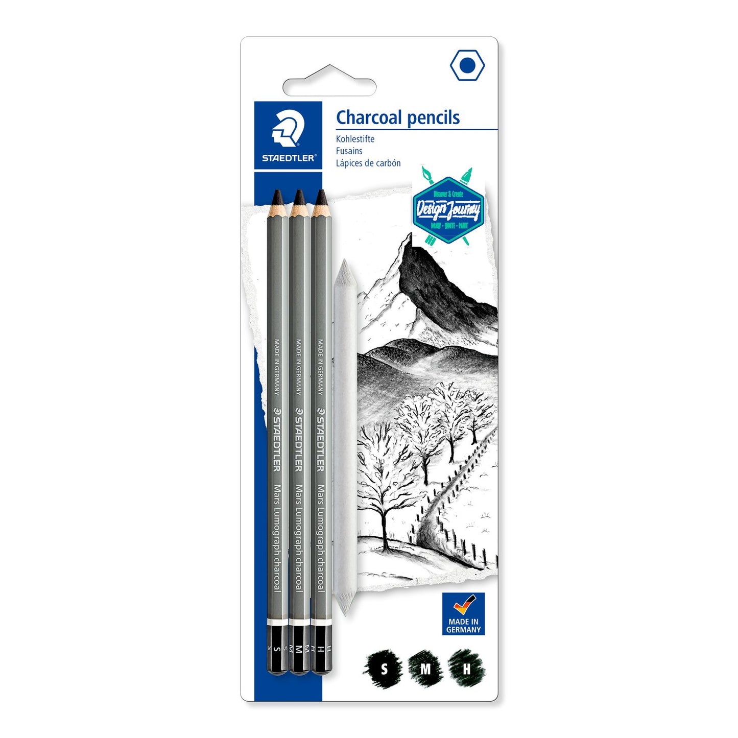 Staedtler Charcoal Lumograph 3+1Blender
