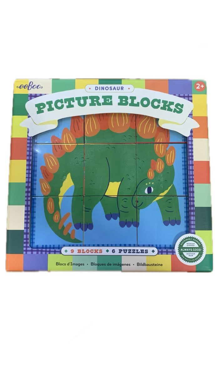 Eeboo Dinosaur Picture Blocks Puzzle