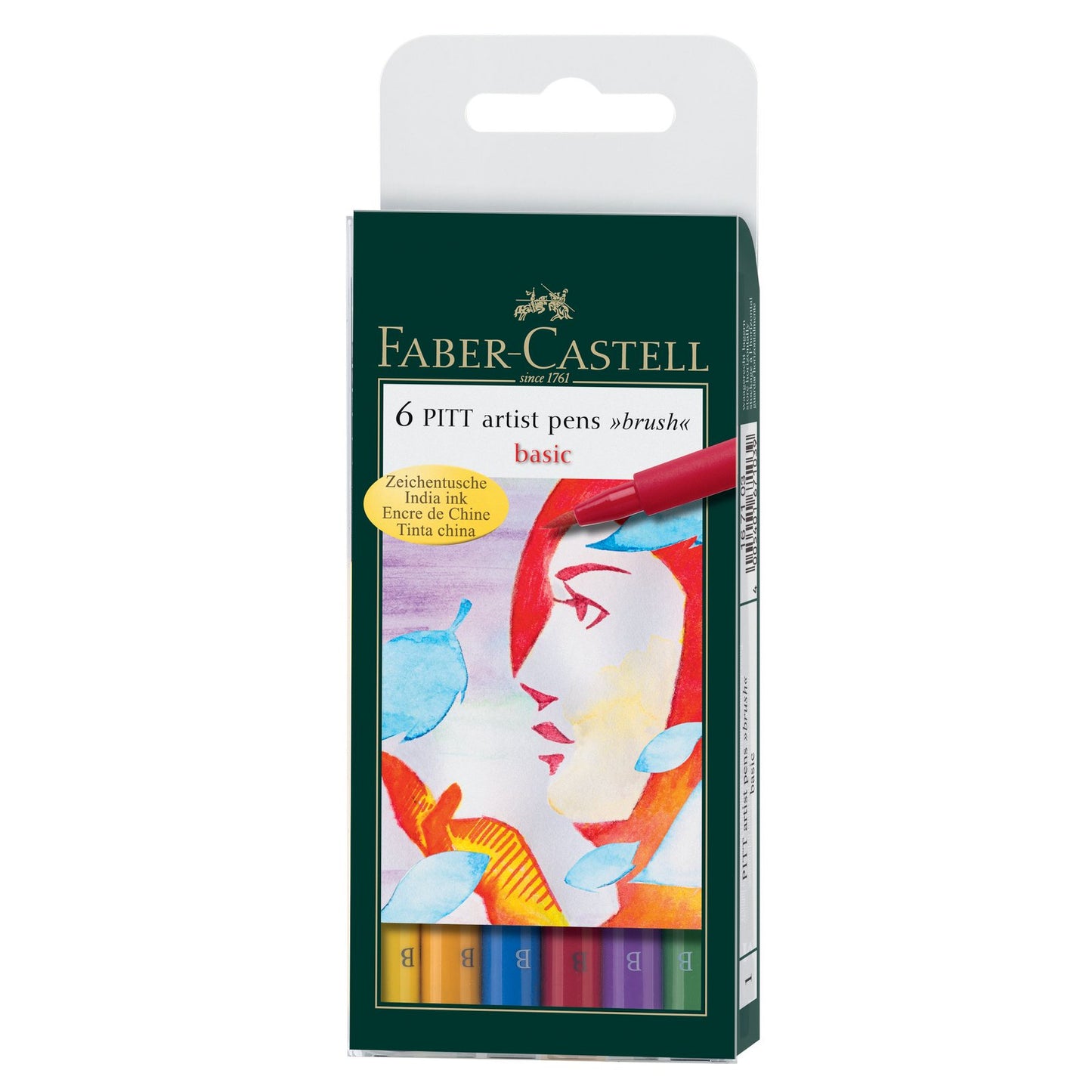 Faber/Cas Brush Pens Artist 6 Pack Basic