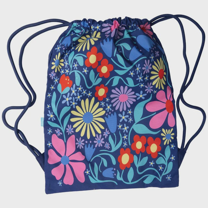 Spencil Big Drawstring Bag- Flower Fun