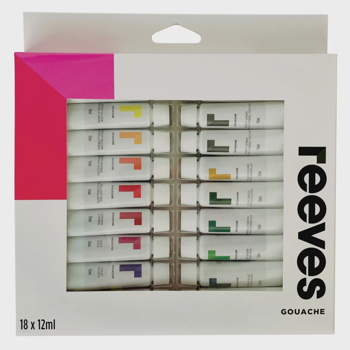 Reeves Gouache Paint Set 18 x 12ml