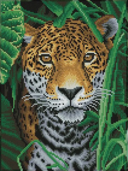 DD Stretched Canvas Diamond Painting Kit 30x40cm-Jaguar