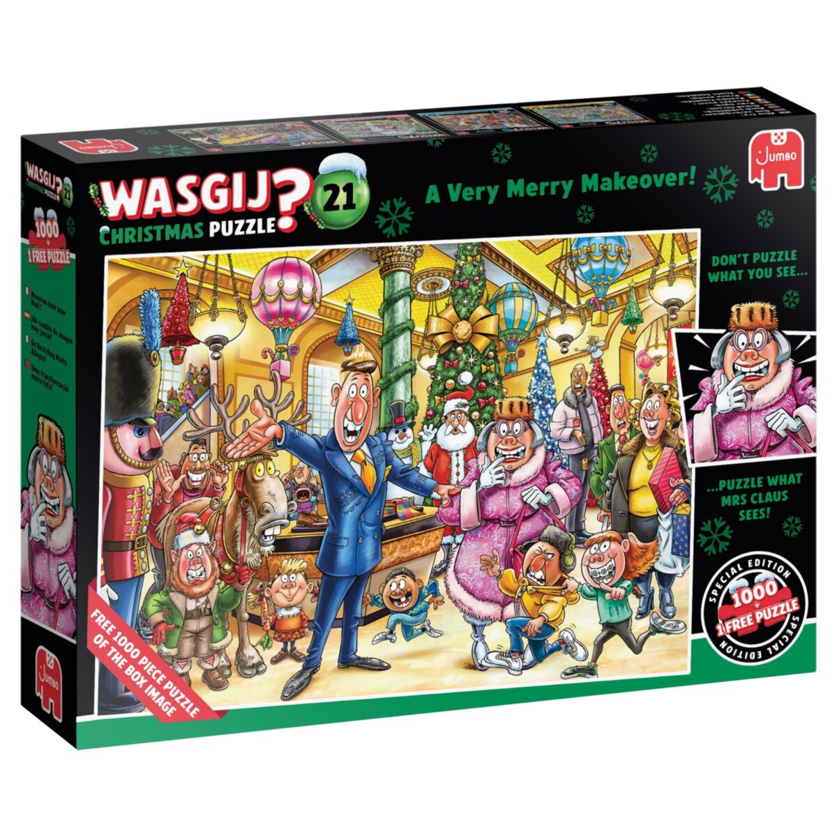 Wasgij 1000pc 2 in 1 Christmas#21 A Very Merry Makeover