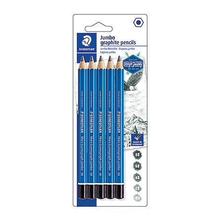 Staedtler Jumbo Graphite Pencils 8B,6B,4B,2B,HB