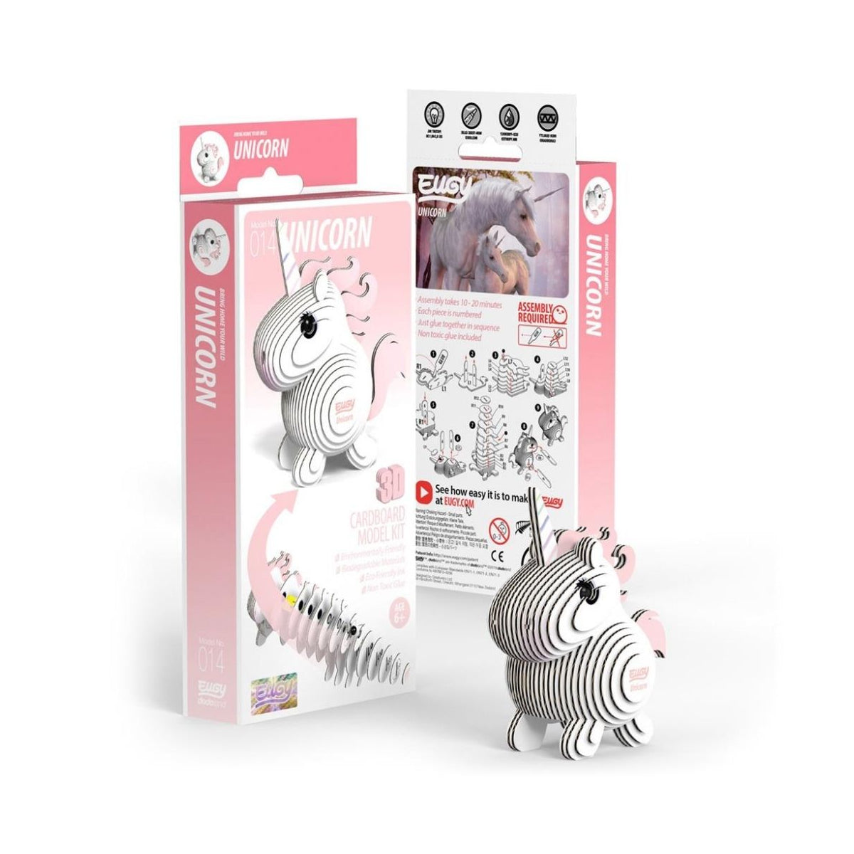 Eugy Unicorn Sky 3D Cardboard Model