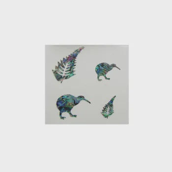 Theme set Paua Kiwi & Ferns 4 Pcs