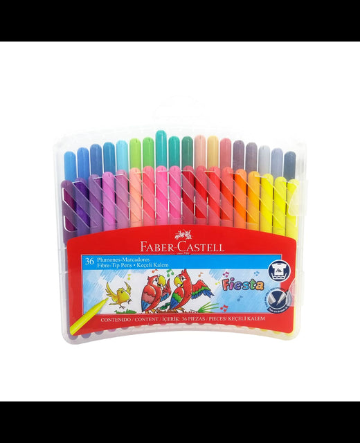Faber Castell Fiesta Fibre Tip Pens 36 Pack