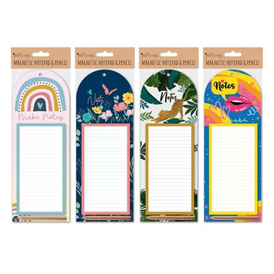 Magnetic Notepad & Pencil 4 Assorted