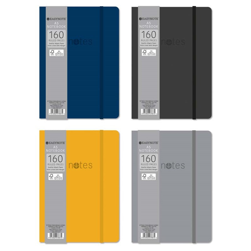 Easynote A5 Soft Touch Notebook Rustic Colours