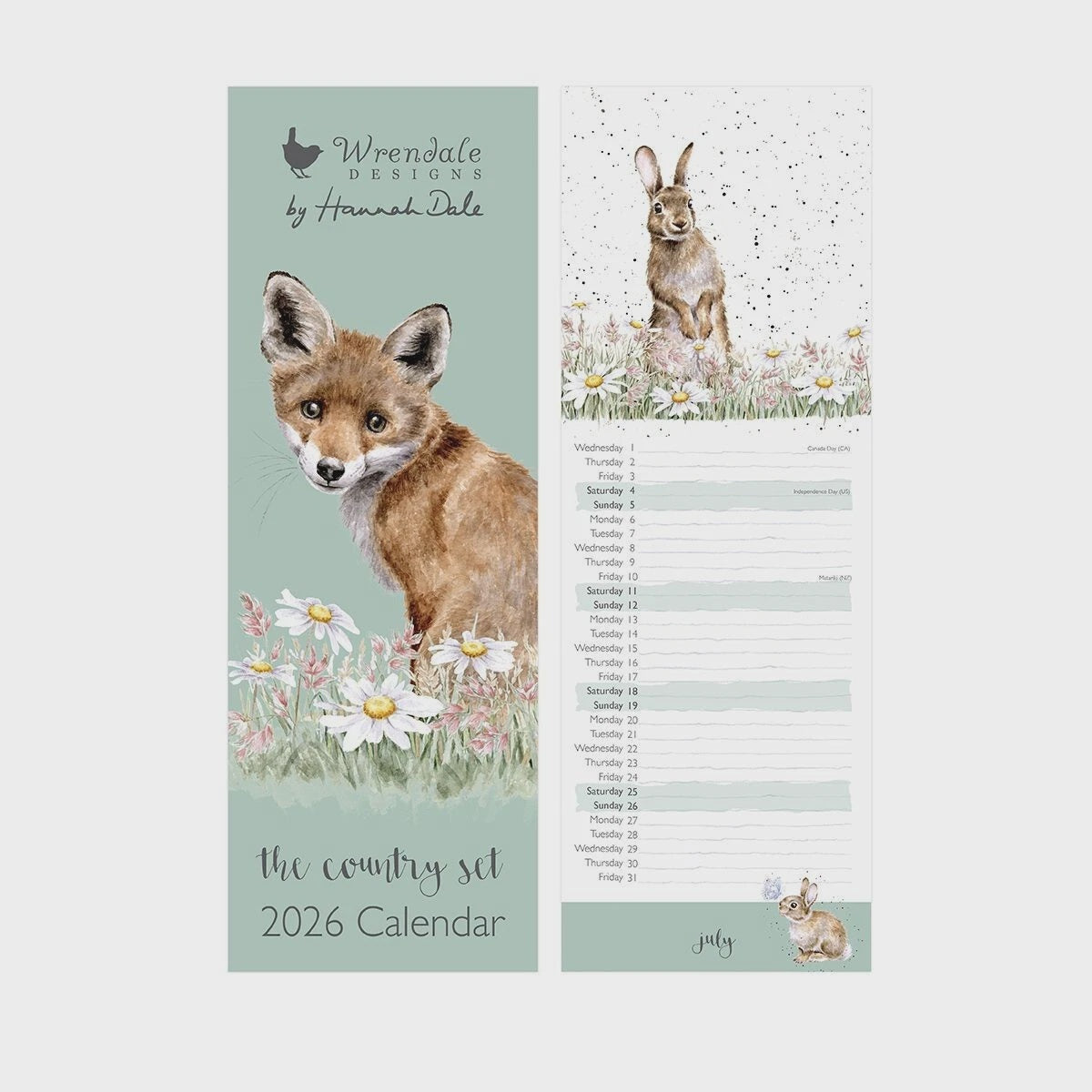 Wrendale Designs The Country Set Slim Line Calendar 2026