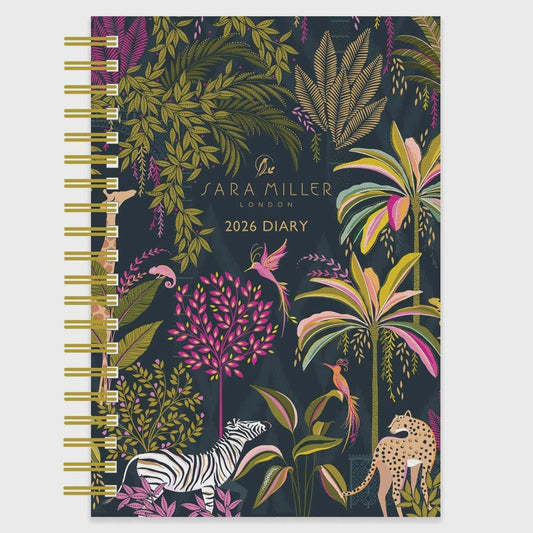 Sara Miller A5 Diary 2026 - Designs & Patterns - Week To View