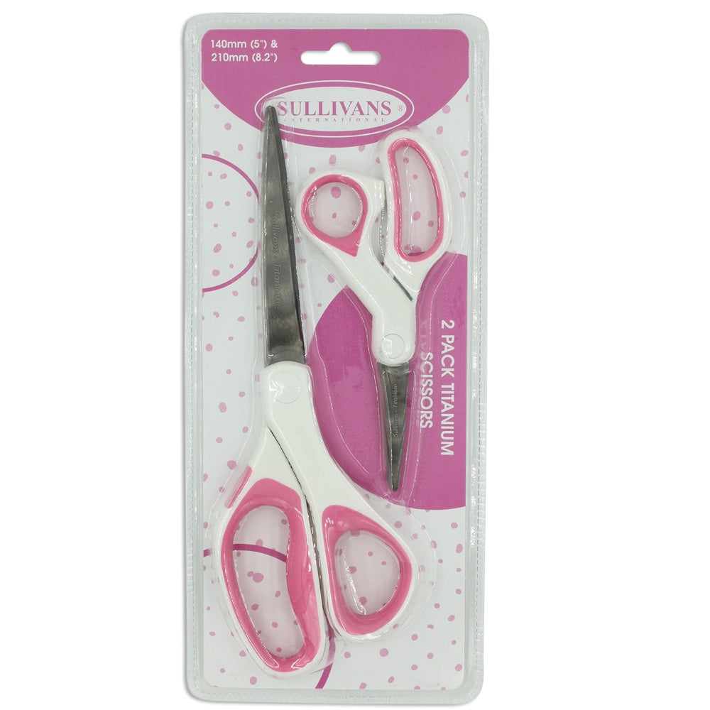 Sewing Scissor Set Titanium 2 pce 1x 5'' / 1x 8.2''