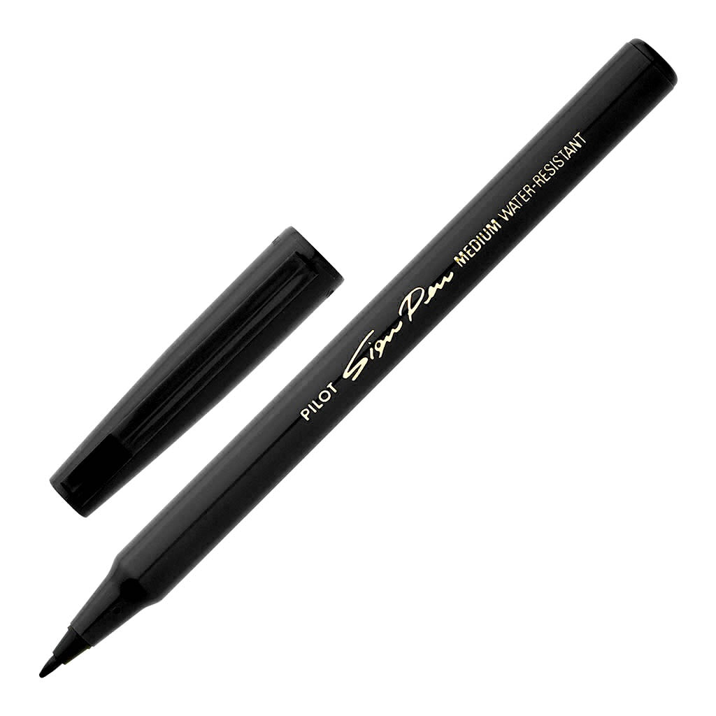 Pilot Sign Pen Fibre Tip 06mm -Black
