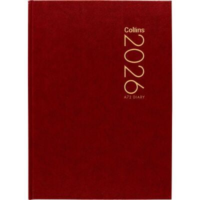 2026 Collins A72 Diary Red Two Days to Page
