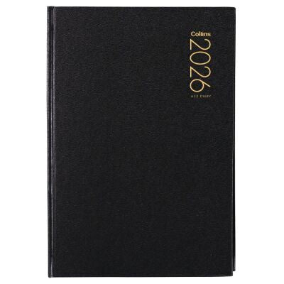 2026 Collins A52 Diary Black Two Days to Page