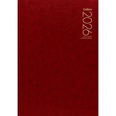 2026 Collins A41A Appointment Diary Red Day to Page