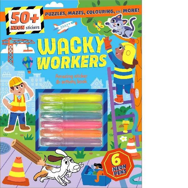 Wacky Workers Neon Sticker Activity Book