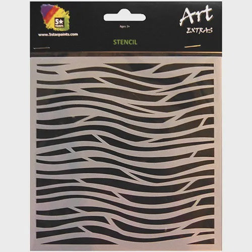 Stencil 15x 15cm Waves