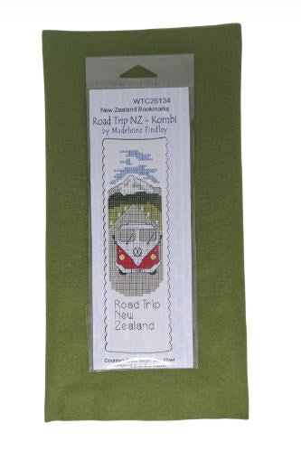 N.Z Cross Stitch Bookmark- Road Trip N.Z Kombi (5 x 16)