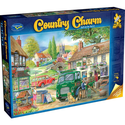 Country Charm 1000pc Jigsaw Puzzle - Roll out the Barrel