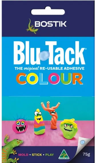 Blu Tack Bostik Colour 75G