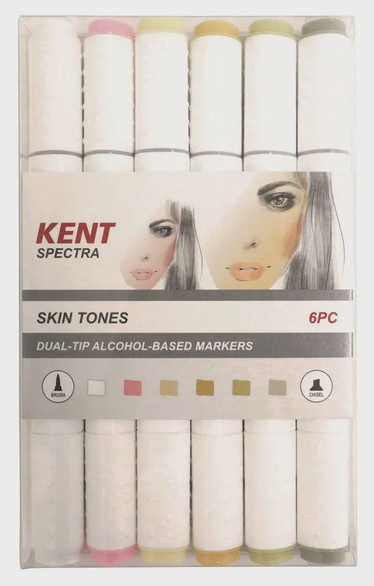Kent Spectra Brush Marker Set/6 Skin